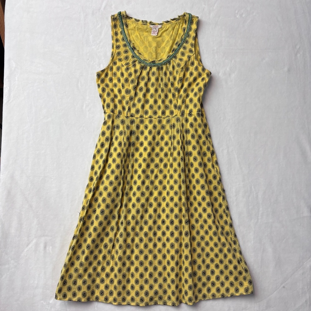 Sundance Women’s Yellow Polka Dot Dress Sz 10